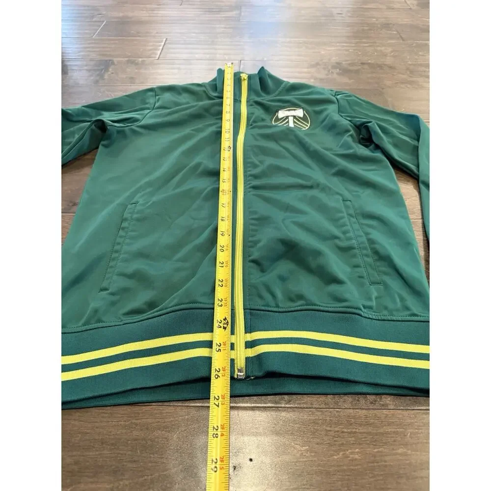 Mitchell & Ness Mens Green Portland Timbers Full Zip Track Jacket Size M Medium